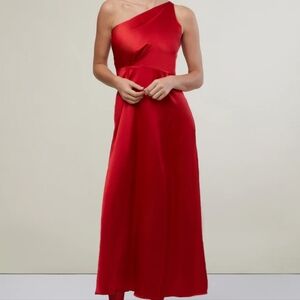 NWT Rachel Parcell One Shoulder Slit Midi Dress
